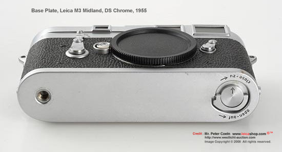 Base Plate, Leica M3 Midland DS, Chrome, 1955