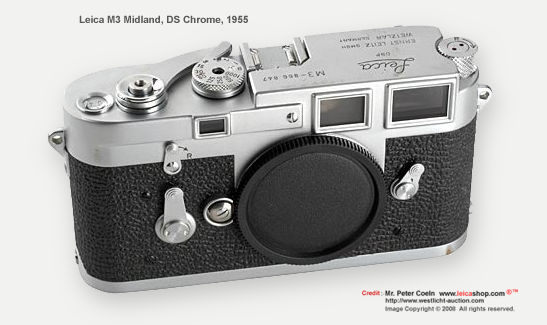 Leica M3 Midland DS, Chrome, 1955