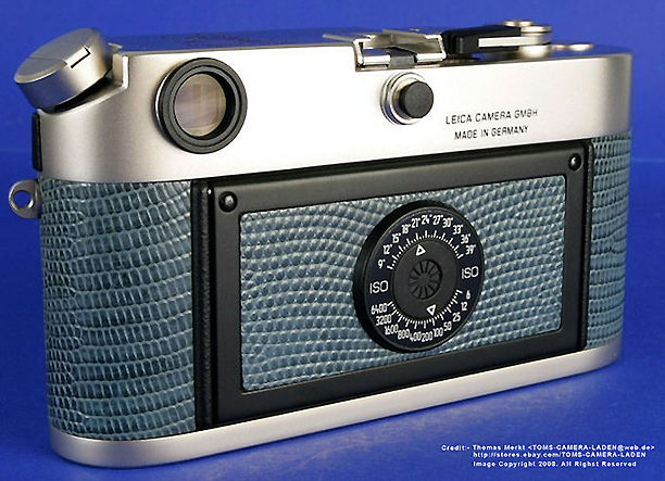 Rear film back with Iguana Leatherette on Leica M6 Platinum Anton Bruckener 1824~1896 100 years Edition, 1996