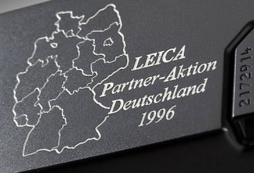 Close-up view of the Political boundary map of Germany after re-unification on Leica M6 Partner-Aktion rangefinder camera model, 1996