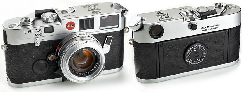 front and rear view of a LEICA M6 Royal Wedding Edition, 1995  w/Summicron-M 1:2/35mm in silver chrome finish