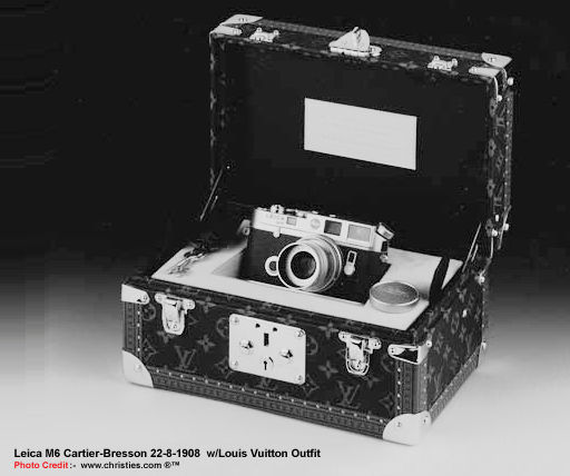 Leica M6 Cartier-Bresson 22-8-1908 w/LOUIS Vuitton outfit, auctioned by Christie's Auction