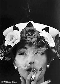 Hat + 5 Roses, Paris (Vogue), 1956 by William Klein - Link to other site