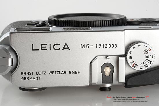 LEICA M6 Classic chrome, ETHZ special edition rangefinder camera, 1987