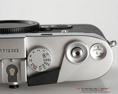 Sectional view, top right section, LEICA M6 Classic chrome, ETHZ special edition rangefinder camera, 1987