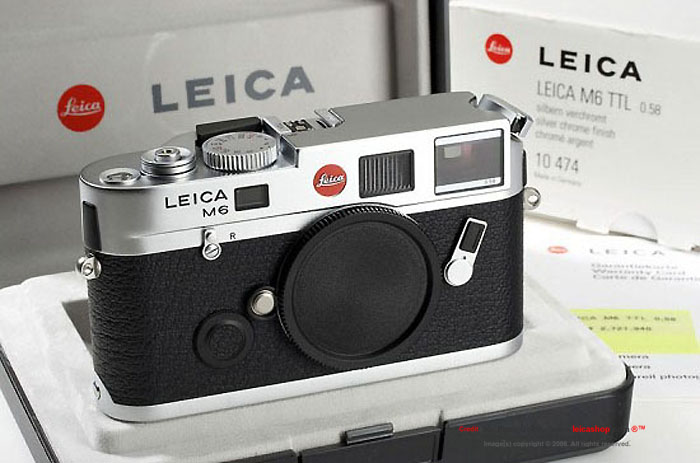LEICA M6 TTL chrome and black bodied rangefinder camera models 
