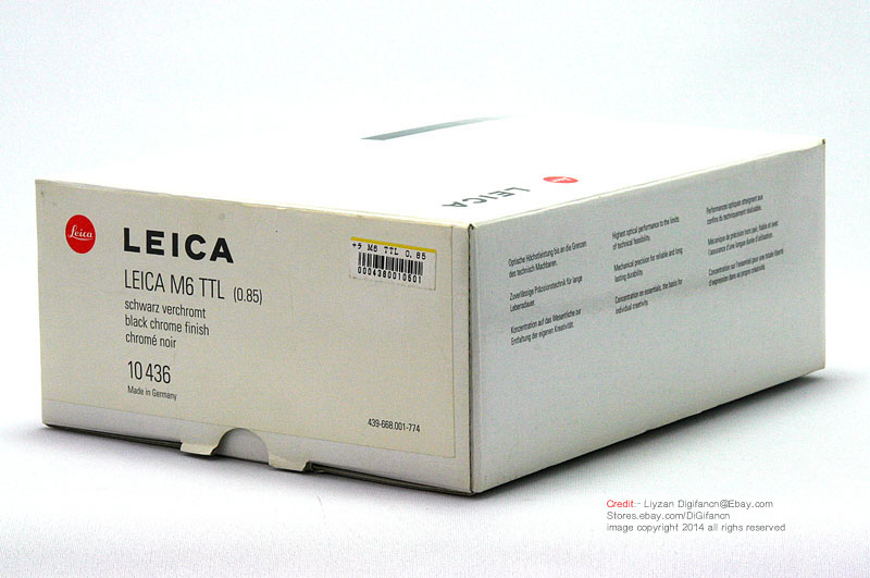 Leica M6 TTL 0.85X finder in chrome, 10436 orignal box and packing