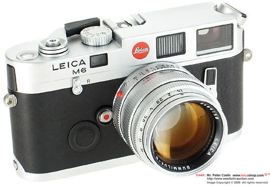 LEICA M6 Chrome body w/Summilux-M 1:1.4/50mm lens as supplied along with LEICA Traveller Kit Edition, 1994
