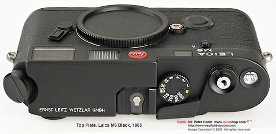 Top plate of an early Leica/Leitz M6 , 1985