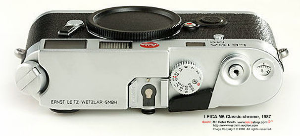 Top plate, LEICA M6 chrome, 1987