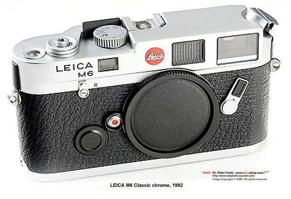 Leica M6 chrome, 1992 front section view