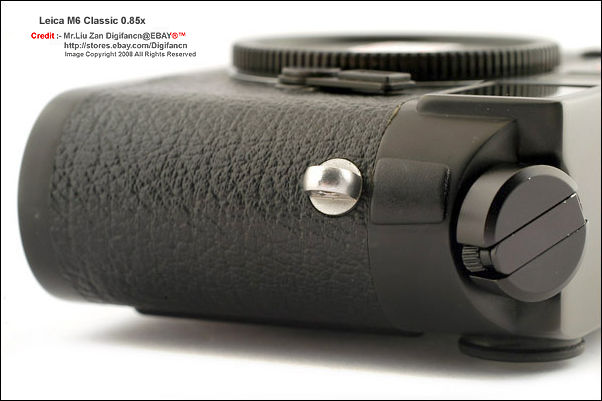 Neck strap eyelet and angled film rewind knob, Leica M6 non TTL  0.85X finder model
