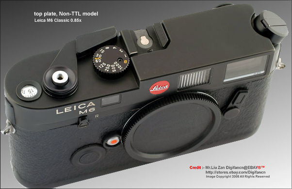 Top plate, old classic M6 design and features, Leica M6 non TTL  0.85X finder model