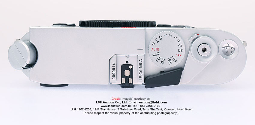 LEICA M6A top plate photo courtesy L&H Auction Hong Kong