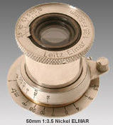 A nickel version of ELMAR 1:3.5/50mm lens