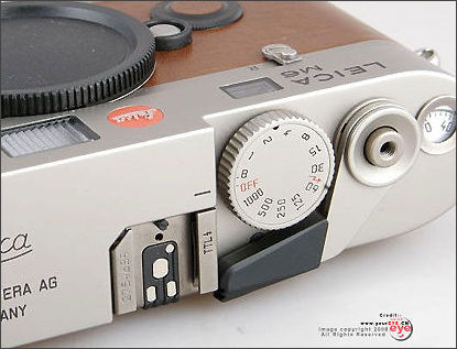 Sectional view of the Top plate, Leica M6 TTL 0.72x Titanium finish camera body