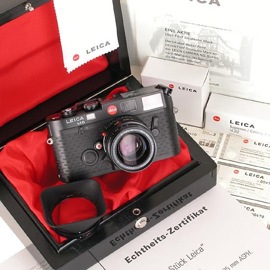 LEICA M6 Ein Stuck model, 1996, box, case, velvet interior and arious boxes and packaging