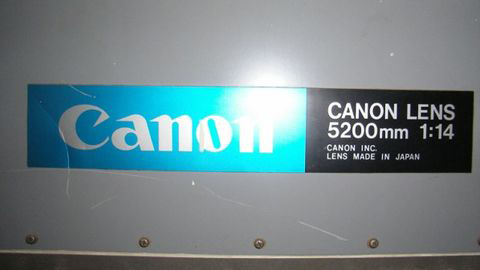 Canon lens 5200mm f/14 eflex mirror lens