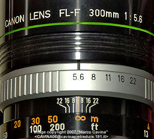 Canon FL-F FLUORITE 300mm f/5.6 Telephoto lens