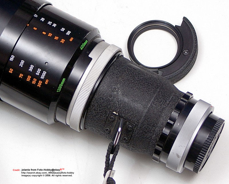 Canon super telephoto lens FL mount 800mm f/8.0 lens tube section on barrel