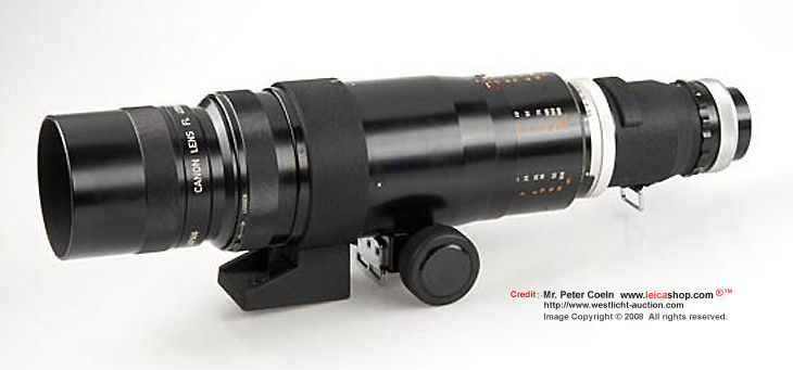 Canon super telephoto lens FL mount 400mm f/5.6 alternate side view