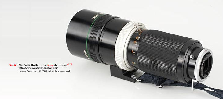 Canon FL-mount 500mm f/5.6 FLUORITE Super Telephoto lens rear section view