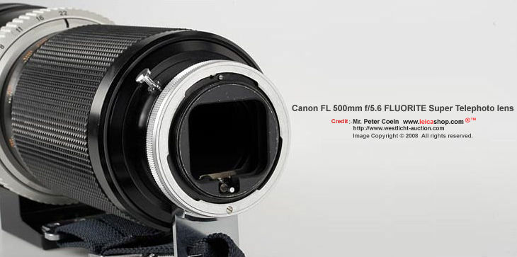 Canon FL-mount 500mm f/5.6 FLUORITE Super Telephoto lens rear lens mount (FL)