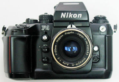 Nikon F4 with a gold plated Nikon Nikkor-S AUTO 1:2 f=5cm lens