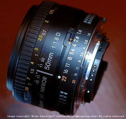 Nice image of the Nikkor 50mm f/1.8D captured by Brian Cartwright  for this site
