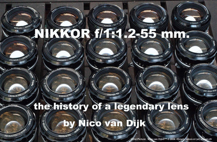 Nikkor manual focus 50mm f/1.2 lens group possessed by Nico