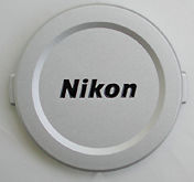 silvery lens cap for  Manual Focus Nikkor 45mm f/2.8P Standard Lens