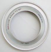 silvery lens hood HN-35 for  Manual Focus Nikkor 45mm f/2.8P Standard Lens