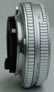 Thin dimension of a Nikon Manual Focus Nikkor 45mm f/2.8P Standard Lens
