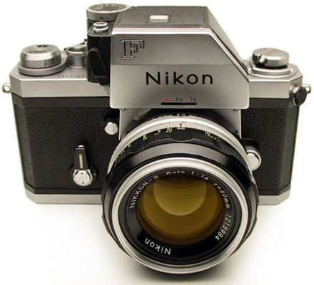 A very nice picture of a Nikon FTN with an AUTO Nikkor 50mm f/1.4 standrd lens attached