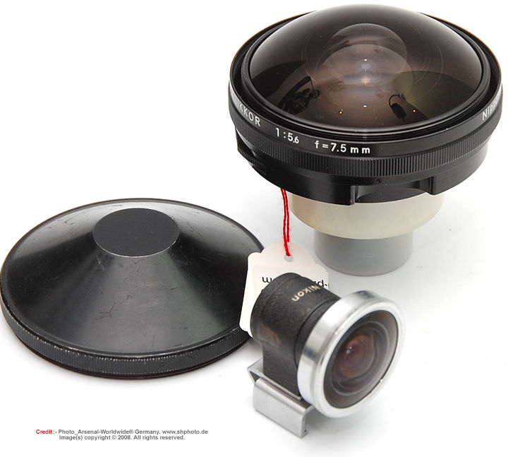 Non Ai Fisheye Nikkor 7.5mm f/5.6 with Optical Finder by Photo Arsenal Worldwide, Germany