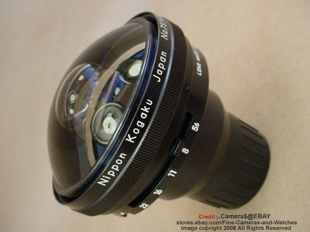 Nikon Fisyeye Nikkor 7.5mm f/5.6 Side view
