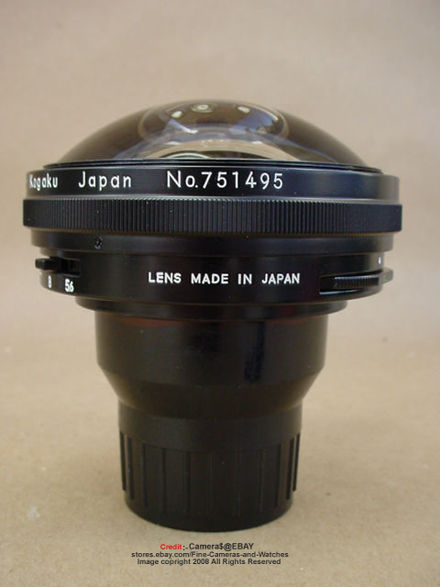 Nikon Fisyeye Nikkor 7.5mm f/5.6 Side view