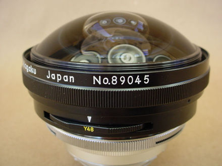 Nikon Fisheye Nikkor 1:8 f=8mm side view with filter