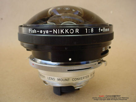 Nikon Fisheye Nikkor 1:8 f=8mm with converter