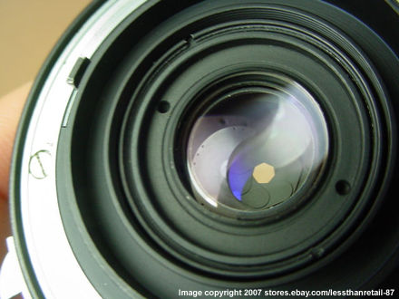 Non Ai mount Nikon AUTO UD-Nikkor 20mm f/3.5 ultrawideangle lens rear lens lement section
