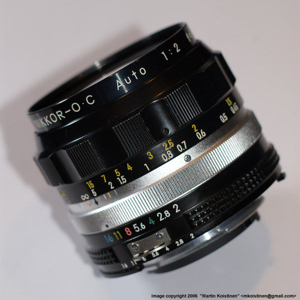 Nikkor 35mm f/2 OC wideangle lens with use of Thorium glass