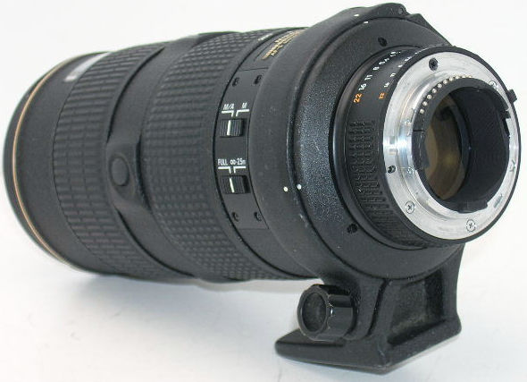 Rear section view of a Nikon AFS 80-200mm f/2.8D ED-IF tele-zoom lens