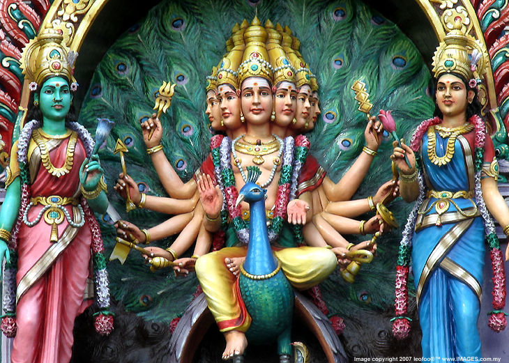 Indian religious statue at Batu Caves, Selangor, Malayysia