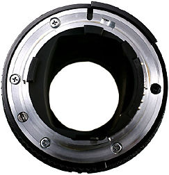 Rear lens mount  of of third version of AF Nikkor 180mm f/2.8D IF ED telephoto lens