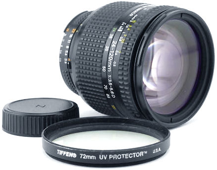 Nikon autofocus  Nikkor 24-120mm f/3.5~5.6 IF zoom lens with 72mm filters 