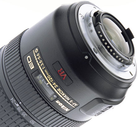 Rear section view of the AF-S VR 24/120mm zoom