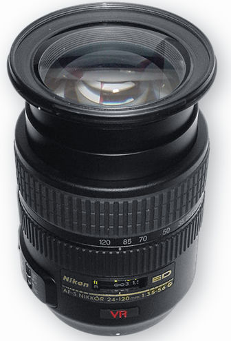 AF-S VR zoom Nikkor 24-120mm f/3.5~5.6G after zoom extension