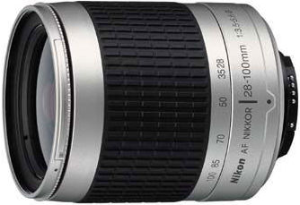 Silver / Silvery-gray version of the Nikon AF Zoom Nikkor 28-100mm f/3.5~5.6G zoom lens