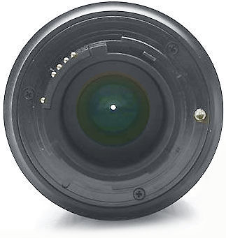Hybrid metal and harden plastic rear lens mount on Nikon AF zoom lens