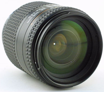 Front lens element of Nikon AF Zoom Nikkor 28-105mm f/3.5~4.5D IF MACRO wide-tele zoom lens